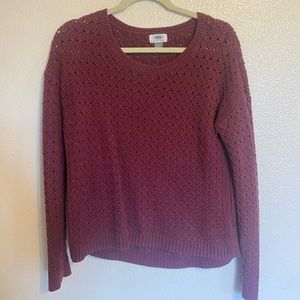 Burgundy old navy medium crew neck sweater